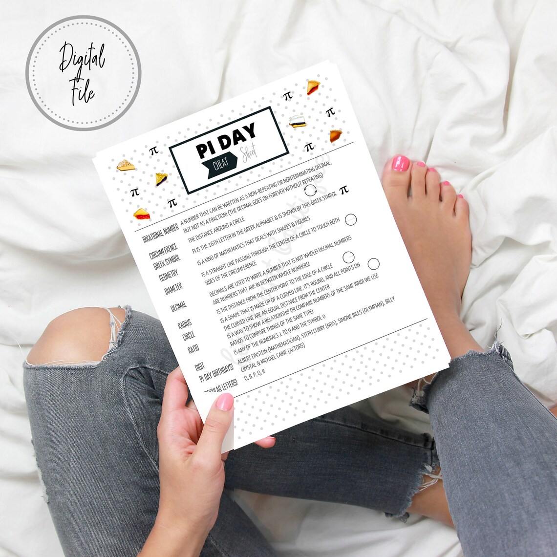 Pi Day Printable Kids Scavenger Hunt Digital Pi Day Etsy