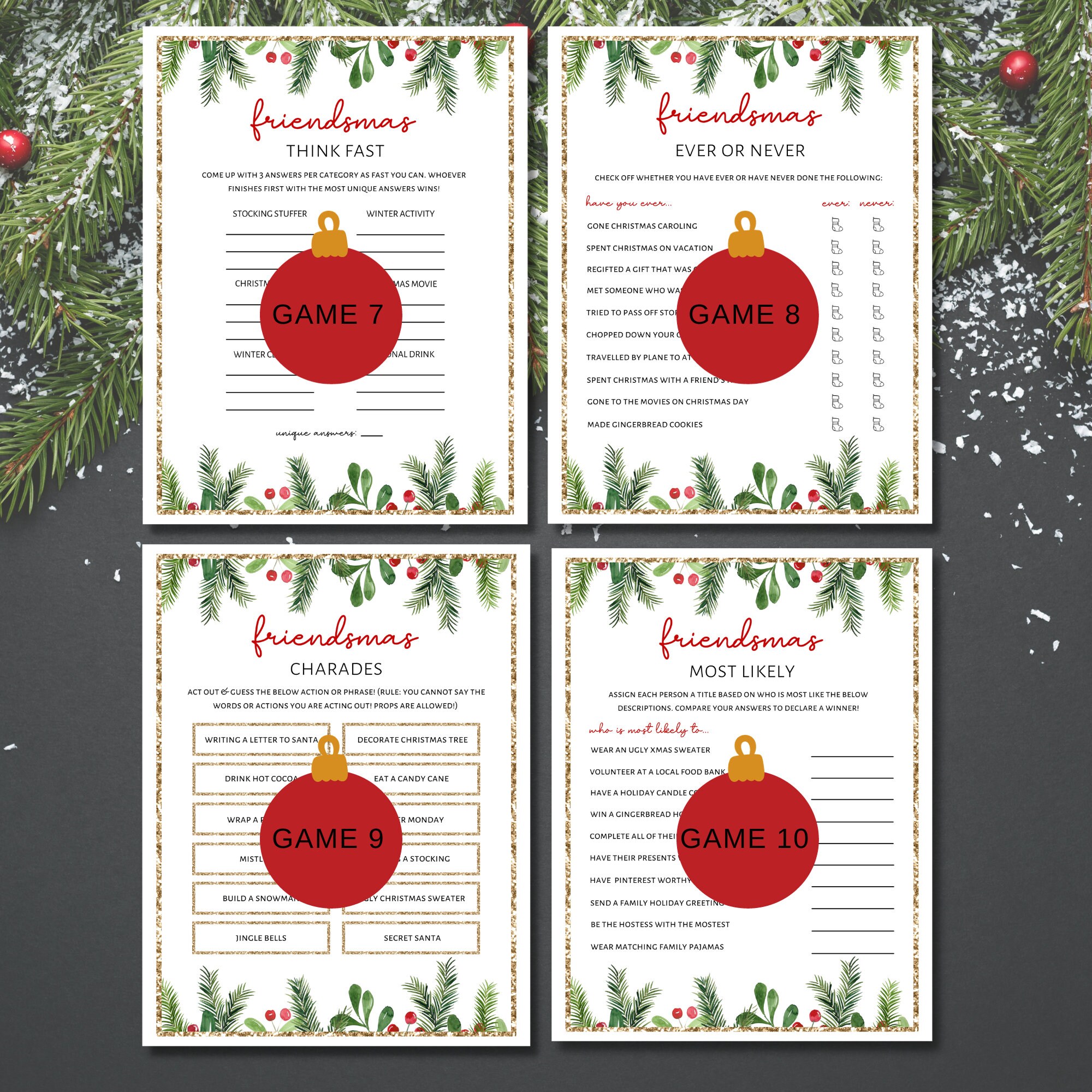 Friendsmas Games, Friendsmas Printable Games, Friendsmas, Christmas ...