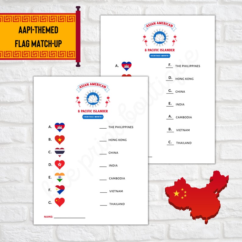 AAPI Heritage Month Printable Activities, AAPI Printable, AAPI ...