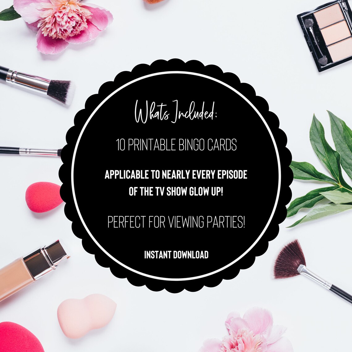 Glow up Printable Bingo Netflix All Seasons Glow up Instant Etsy