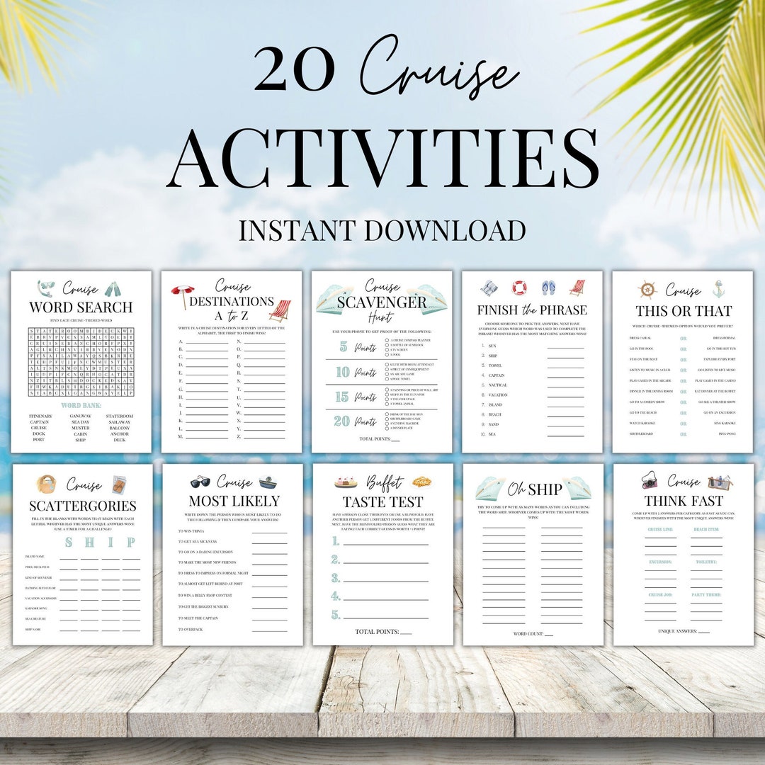 Cruise Games Printable, Family Cruise Games, Cruise Printable, Cruise ...