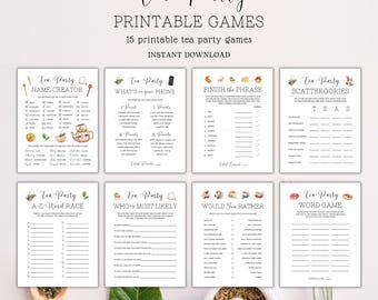 Ladies Tea Party Games: Minimalist Printable Activities (PDF)