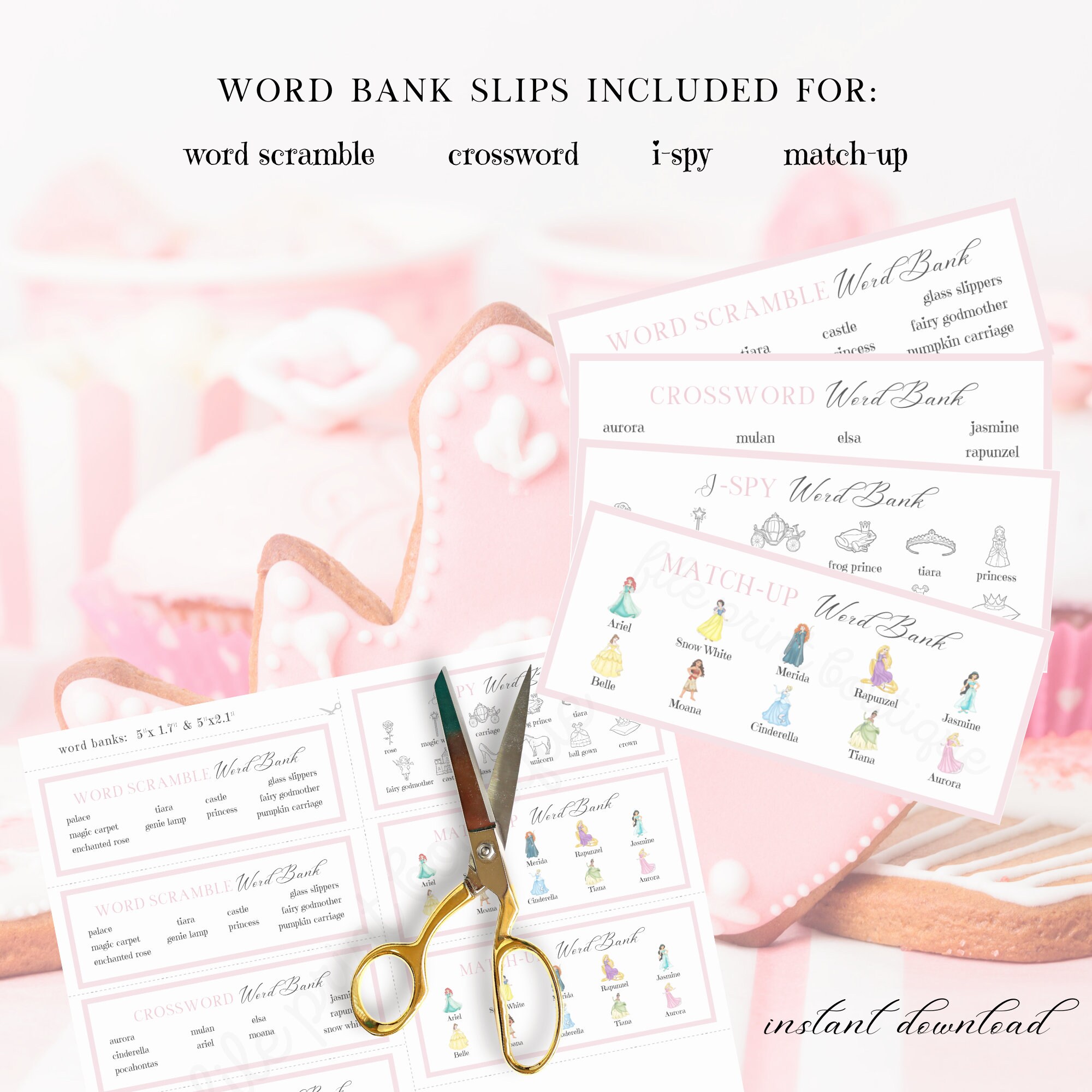 Princess Games for Kids Printable, Printable Kid's Princess Games, Kid ...