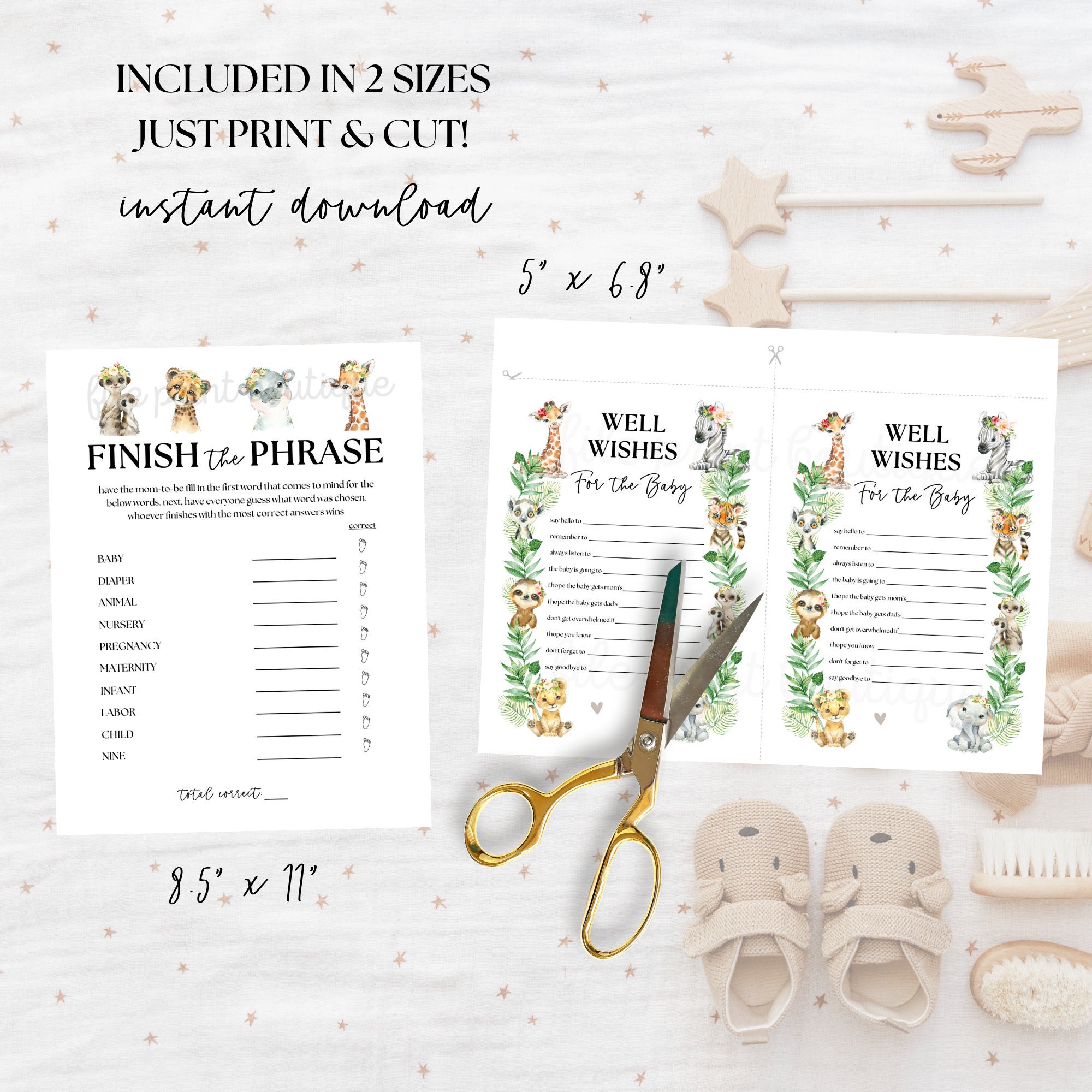 Safari Baby Shower Printable Games, Safari Baby Shower Games, Safari ...