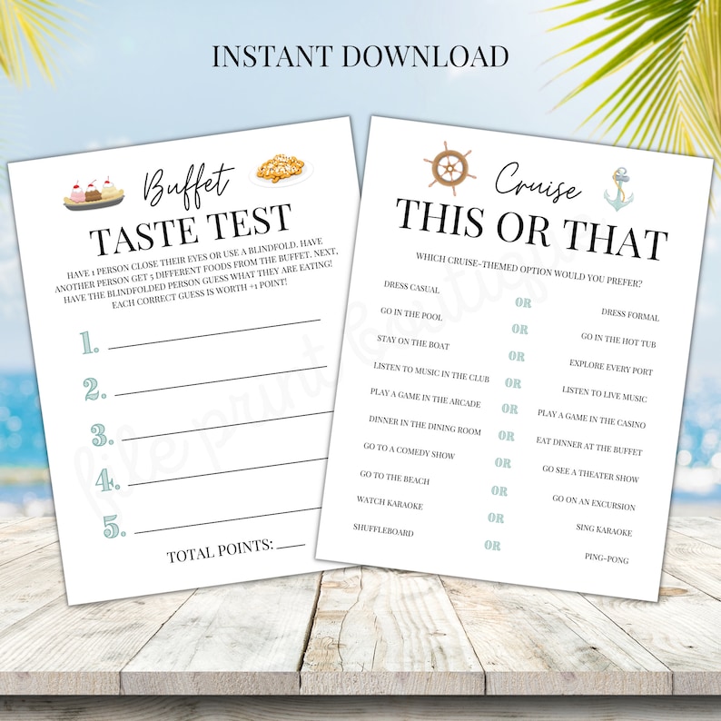 Cruise Games Printable Family Cruise Games Cruise Printable - Etsy