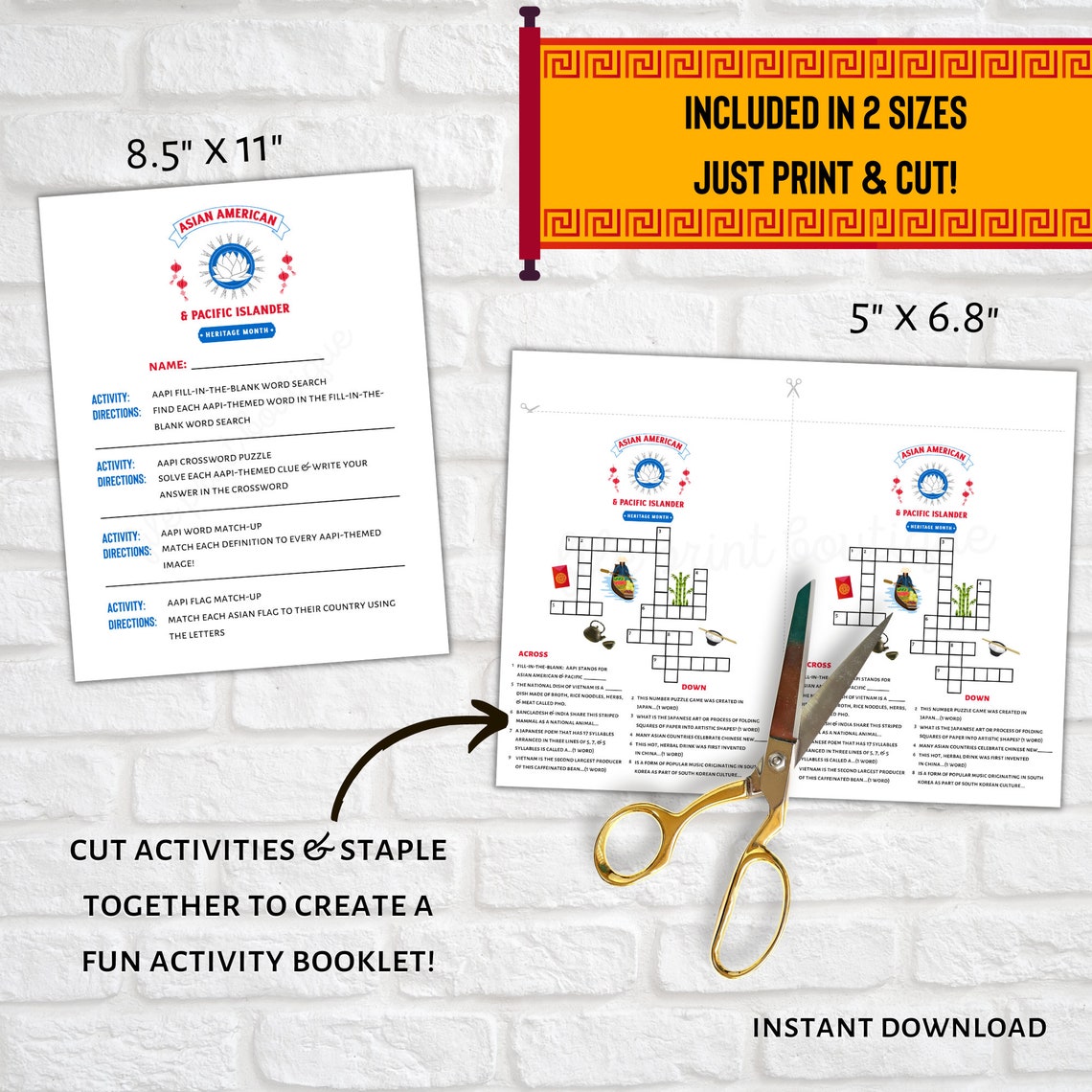 AAPI Heritage Month Printable Activities AAPI Printable AAPI - Etsy