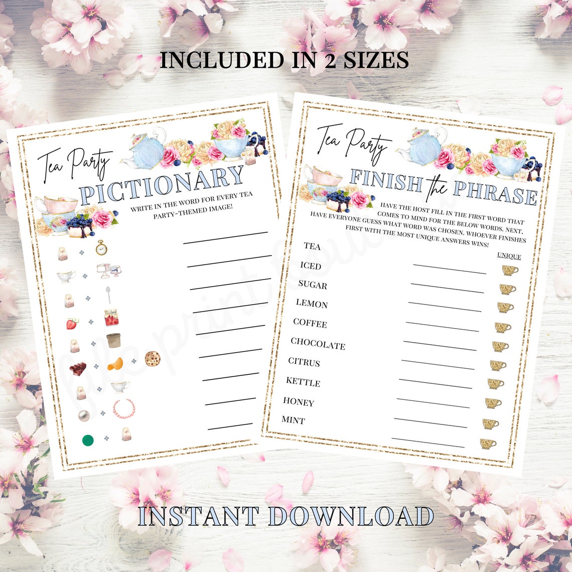 Tea Party Games Printable Tea Party Activities Ladies Tea - Etsy Canada