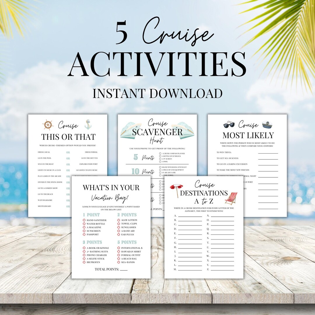 Cruise Games Printable, Family Cruise Games, Cruise Printable, Cruise ...