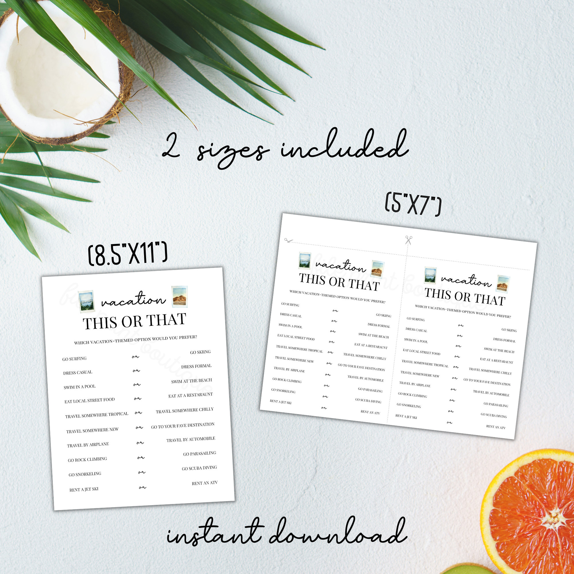 Vacation Games Bundle, Vacation Printable Games, Family Friendly ...