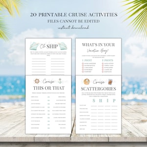 Cruise Games Printable, Family Cruise Games, Cruise Printable, Cruise ...