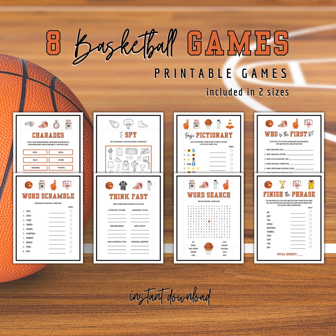Basketball Printable Games, Printable Kid's Basketball Games ...