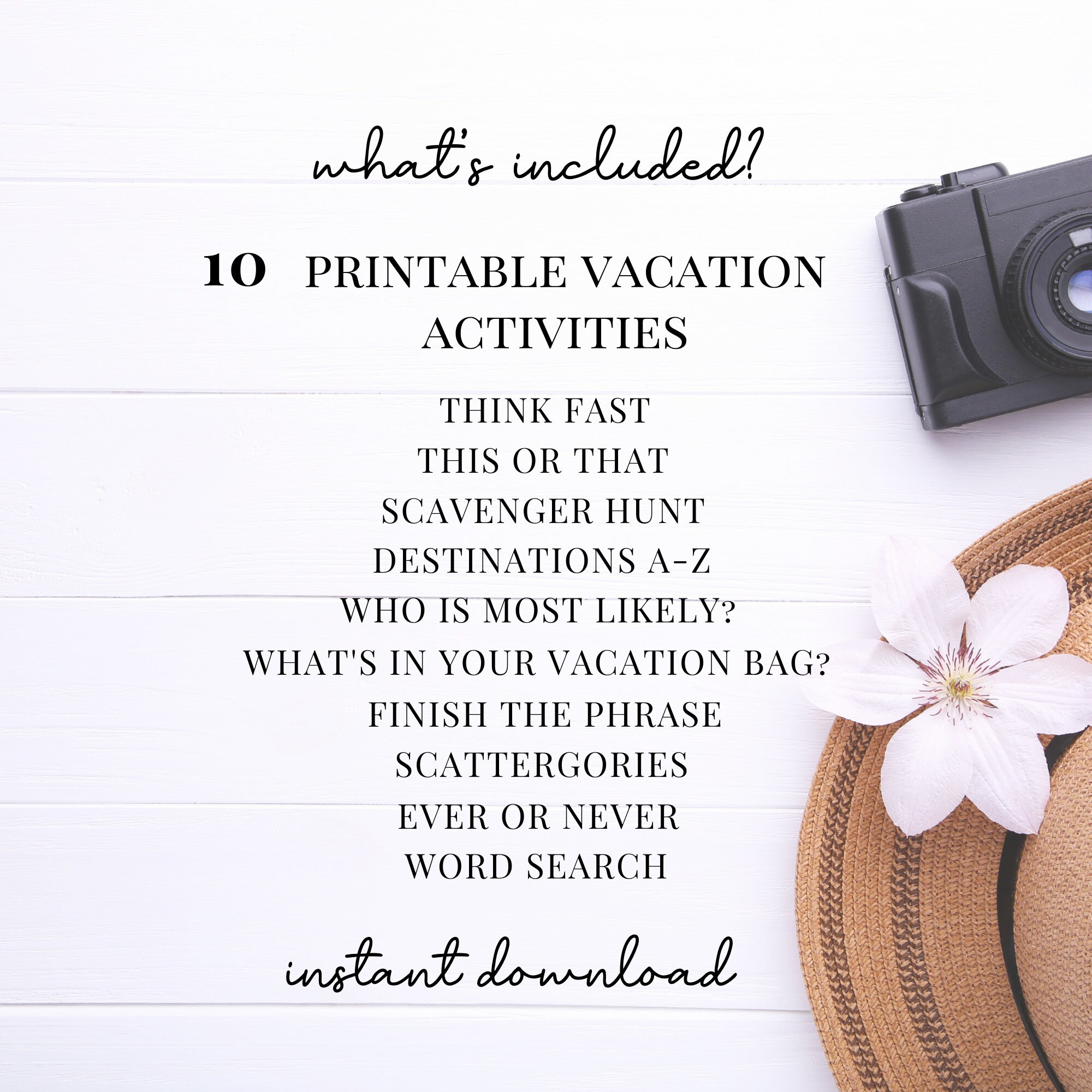 Vacation Games Bundle, Vacation Printable Games, Family Friendly ...