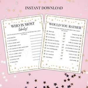 Slumber Party Games Printable Slumber Party Activities - Etsy