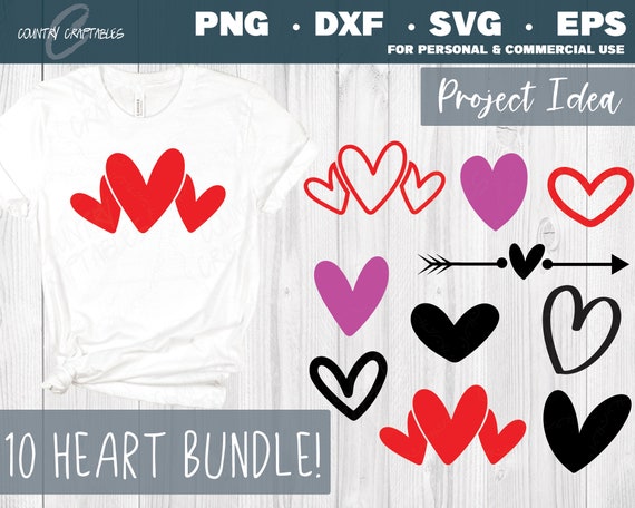 Heart Svg Bundle Heart Clipart Heart Png Bundle Valentines | Etsy