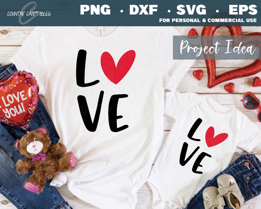 Love Heart Svg, Valentines Cut Files, Svg for Shirts, Valentines Day ...