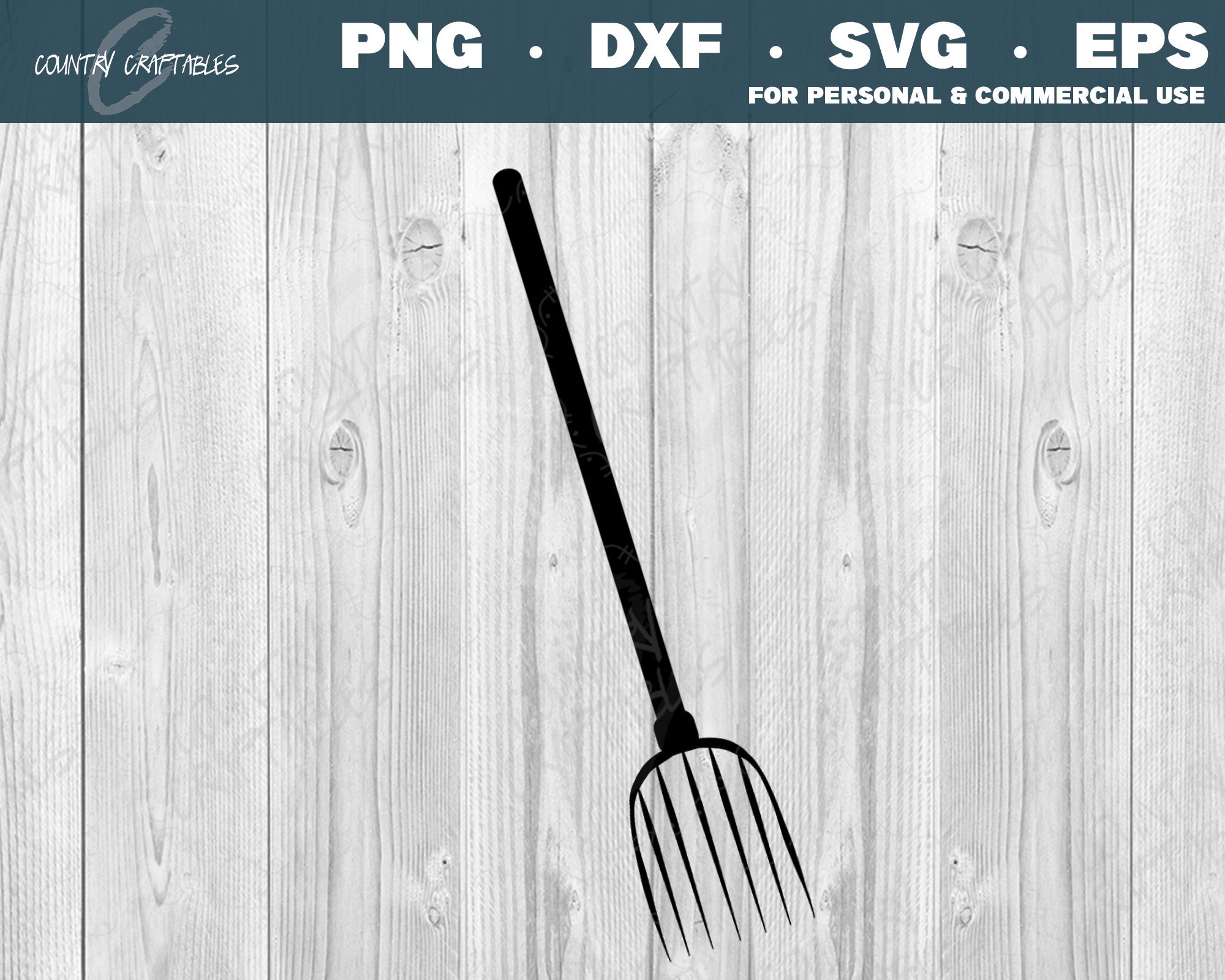 Einfaches Pitchfork SVG, SVG Dateien für Cricut Farm, Pitchfork svg