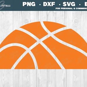 Halber Basketball SVG, Halber Basketball Png, Basketball-Svg, Basketball Png, Basketball-Schnittdatei, Basketball-Umriss-Svg, Sport svg