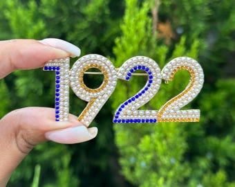SGRHO Pearl & Crystal 1922 Brooch Pin