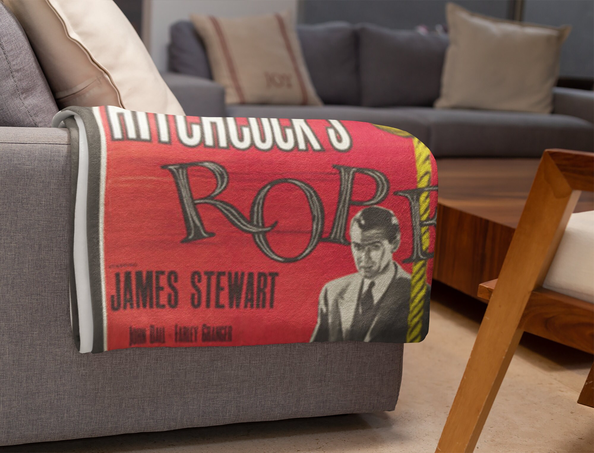 Gifts for Men Retro Hollywood True Crime Plush Blanket Man Cave Decor