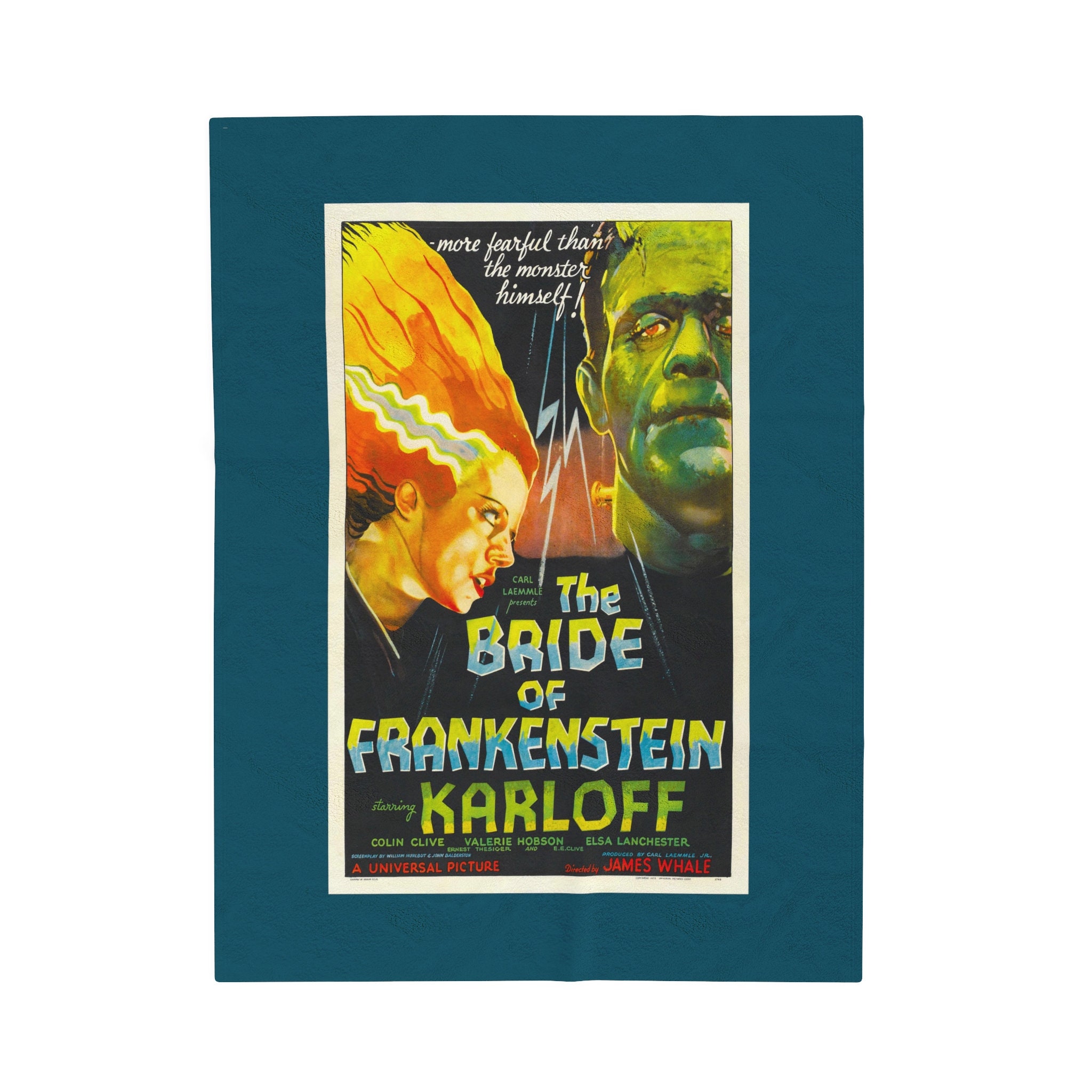 Bride of Frankenstein Horror Movie Plush Blanket Gift Minky Blanket