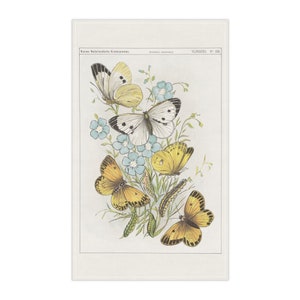 Butterfly Vintage Tea Towels Perfect Gift for Mom Kitchen Towel Birthday Gift For Cook Yellow Butterflies Kitchen Towel for Chef Country Art immagine 4
