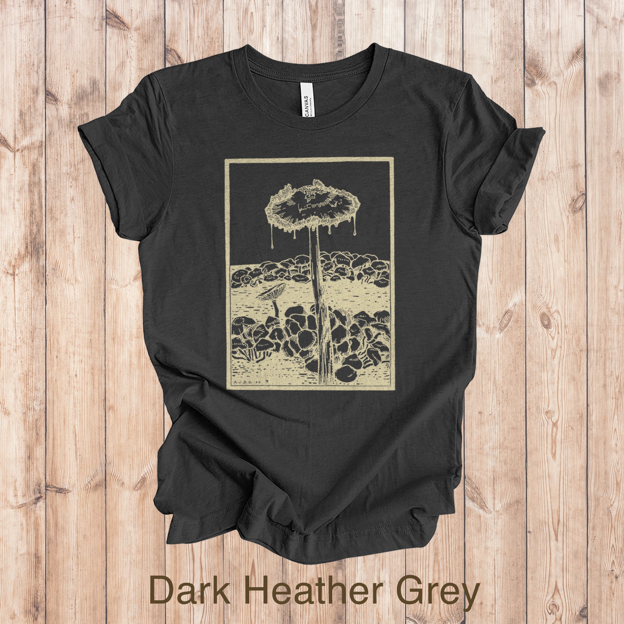 Maglietta In Cotone Per Uomo Con Teschio Di Fungo Natura Ecologia E Toadstool - Foto 7