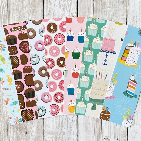 Sweet Tooth Food Bookmarks | Cake, Cupcakes, Donuts, Candy Bookmarks