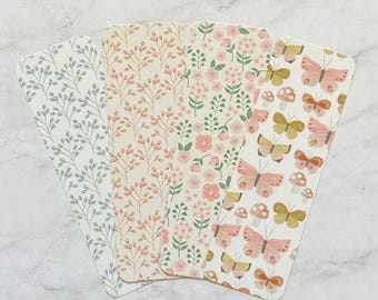 Soft Spring Bookmarks | Butterfly and Floral Bookmarks