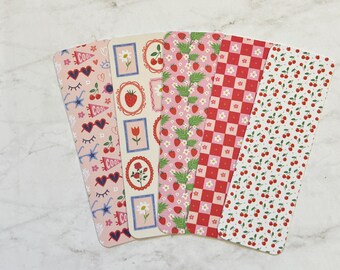 Cherry on Top Bookmarks | Cherry and Strawberry Bookmarks