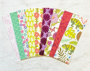 Bold Summer Bookmarks | Bright Plant, Floral Bookmarks