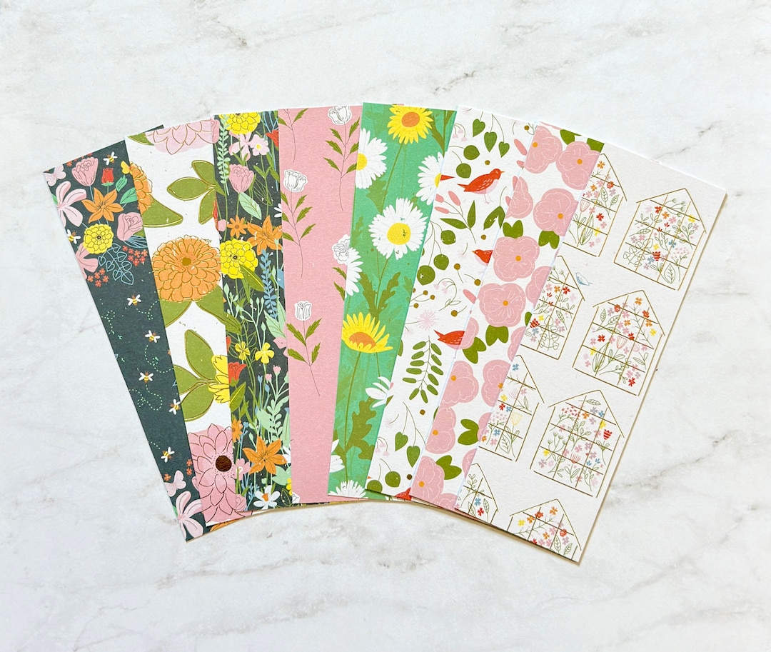 Full Bloom Bookmarks | Plant & Floral Bookmarks - Etsy