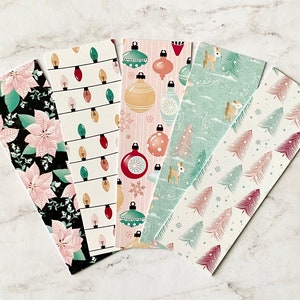 Pastel Holiday Bookmarks | Christmas Bookmarks