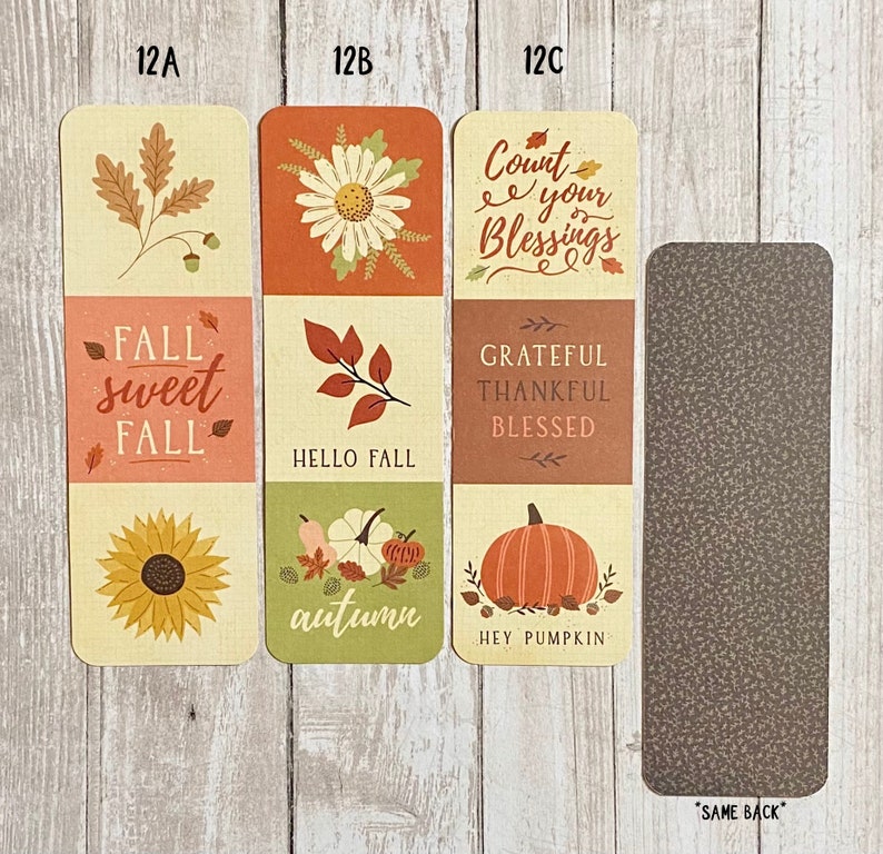 Harvest Delight Bookmarks | Fall Bookmarks - Etsy
