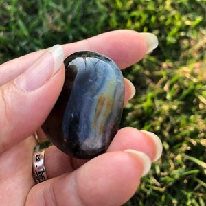 Dendritic Agate Palm Stone: Madagascar Crystal Gemstone