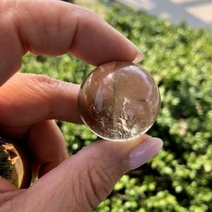 Polished Smoky Quartz Sphere: Madagascar Healing Stone (1 inch)