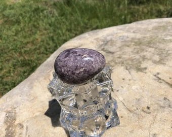 Lepidolite Stone Egg, Healing Crystal for Meditation, Madagascar