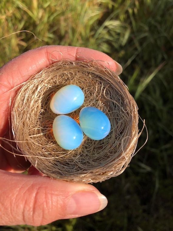 Opalite Mini Crystal Egg: Reiki Healing Stone, Easter Decor-OMCE 23-25