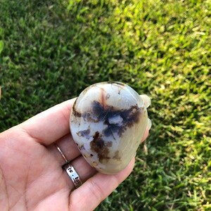 Dendritic Agate Palm Stone: Madagascar Crystal Gemstone