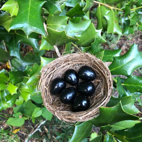 Black Obsidian Mini Crystal egg healing stone reiki eggs easter eggs Style Egg nest egg Shaped Colorful Easter Egg For Gift  BOMCE-1-6