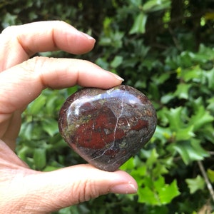 Dragon’s Blood Jasper Heart Carving Crystal Display Crystal Decor Valentine&#39;s Day Gift Pink Heart healing forgiveness DBJH-2
