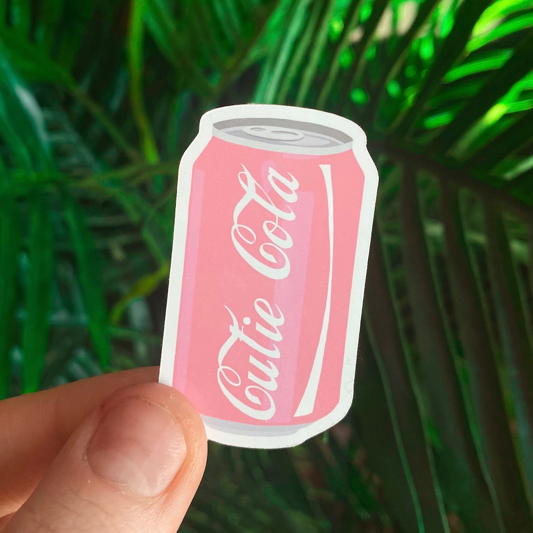 Pink Can Coca-cola Diet Soda Pop Sticker | Kawaii Cute Decal ...