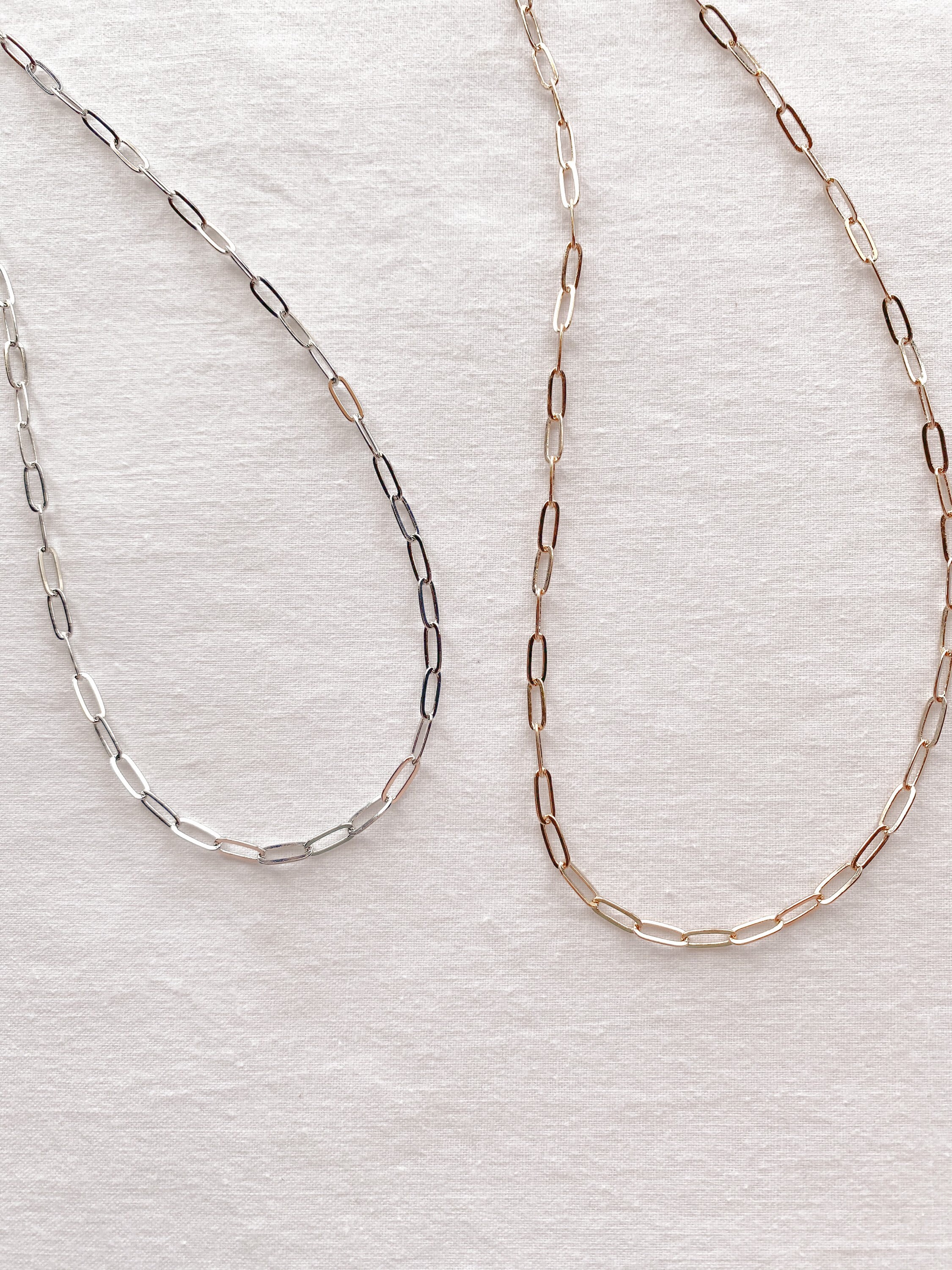 The Paperclip necklace 14k gold and white gold filled Etsy