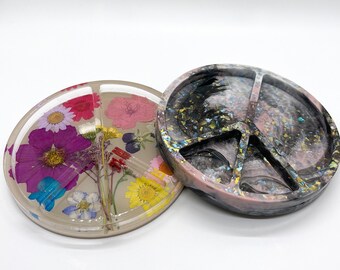Custom Resin Peace Sign Tray