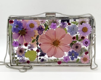 Custom Resin + Floral Purse