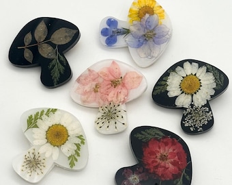 Harz Blumen Pilz Haarspangen (wird paarweise verkauft)