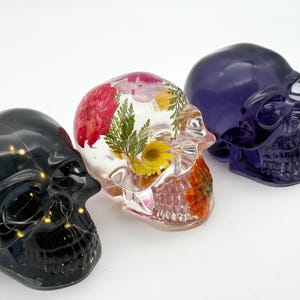 Custom Large Resin Skull (fairy lights available)