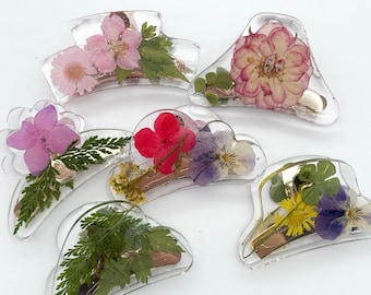 Custom Floral Claw Hair Clip (sold individually)