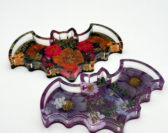 Custom Resin Floral Bat Tray