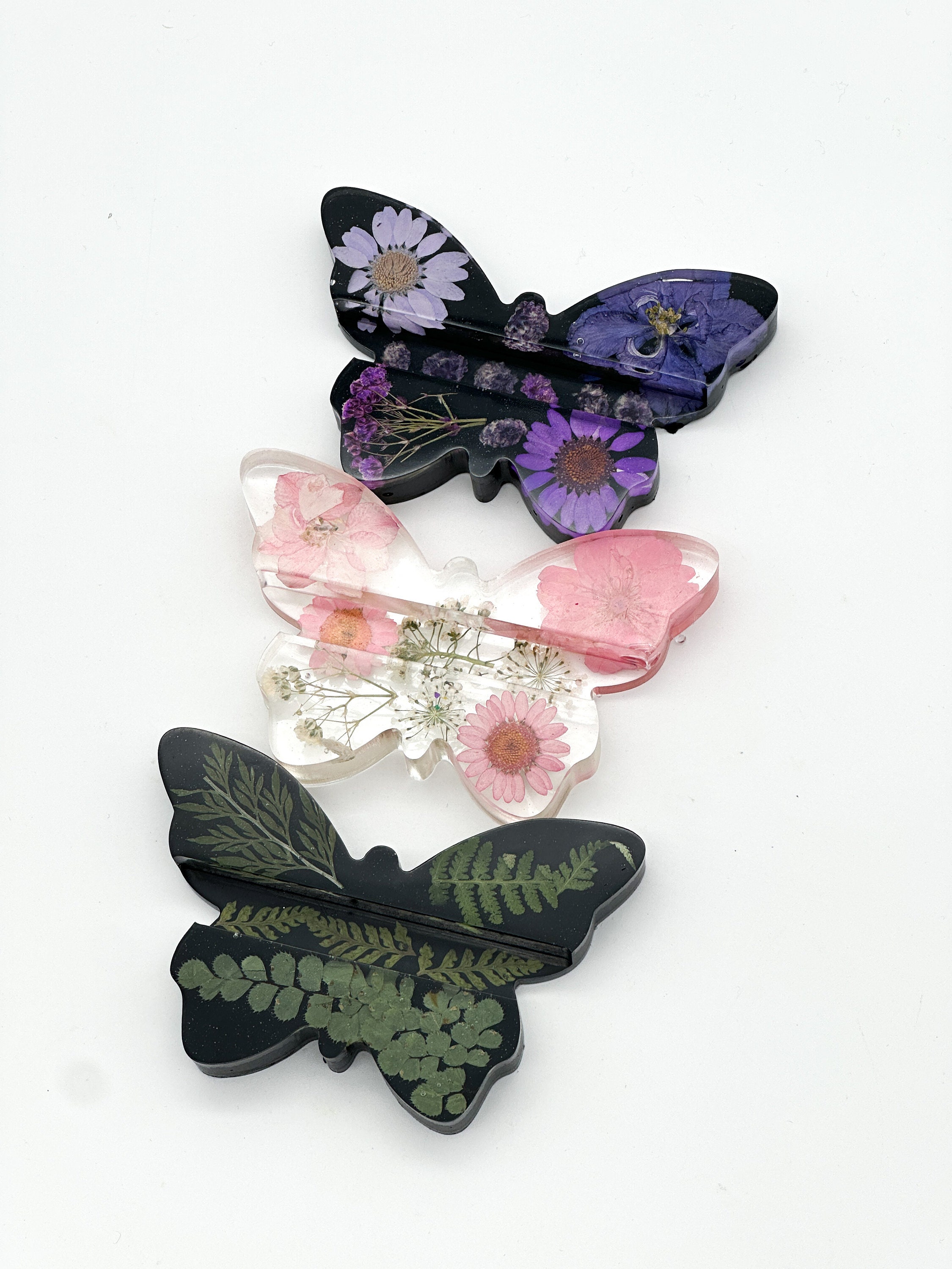 Resin Floral Butterfly Business Card Holders
