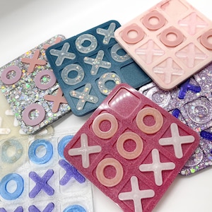 Custom Resin Mini Tic-Tac Toe Board